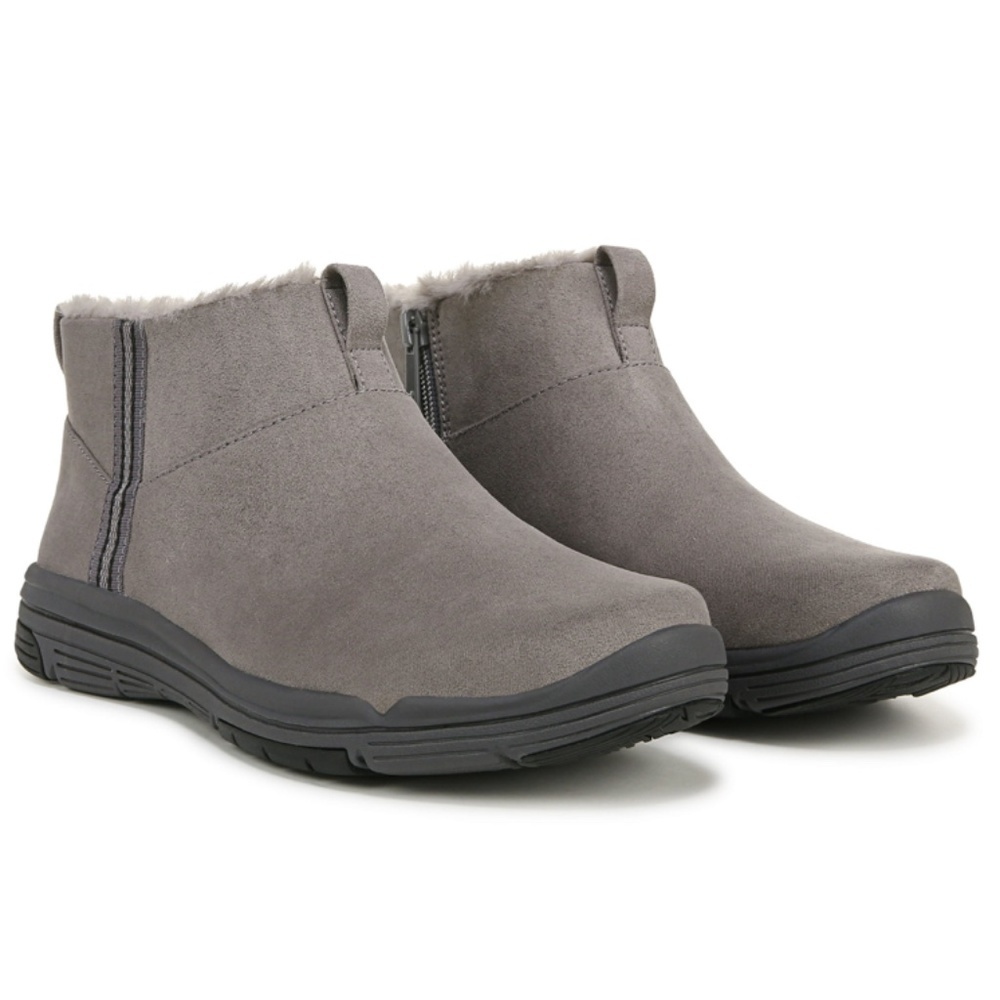 Ryka Water-Repellent Side-Zip Ankle Boots Faux Fur-Amber